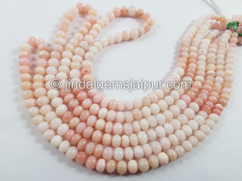 Pink Opal Shaded Smooth Roundelle Beads